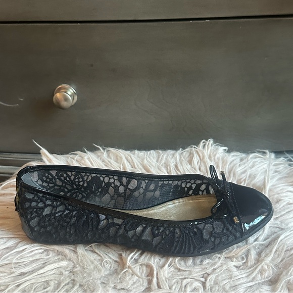 Jimmy Choo Black Lace Loafers with Bow - Picture 2 of 5